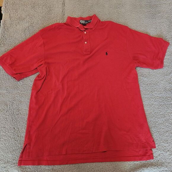 Polo Ralph Lauren Men’s 2XLT Tall Pony Logo Red Polo Shirt - Picture 1 of 9